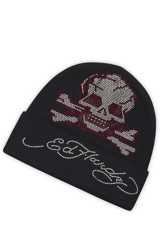 Czapka Zimowa Ed Hardy Diamante Skull