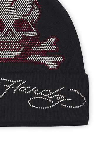 Czapka Zimowa Ed Hardy Diamante Skull