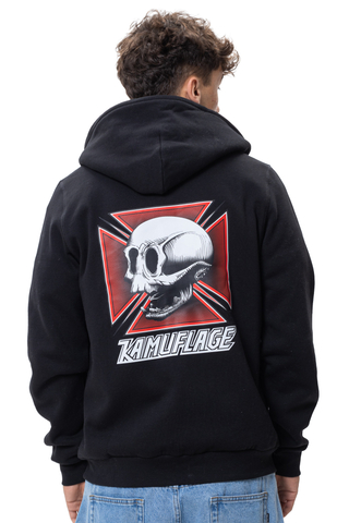 Mikina Na Zip Kamuflage Skull
