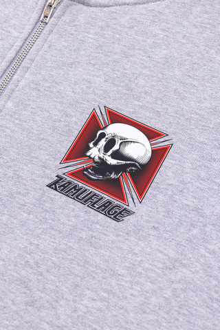 Mikina Na Zip Kamuflage Skull