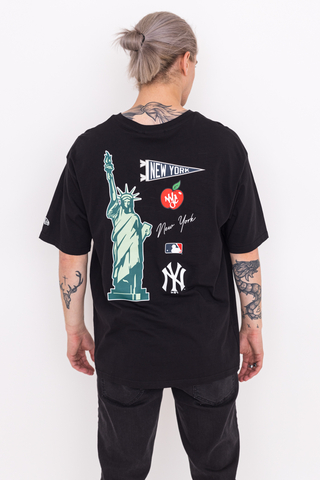 New Era New York Yankees Wordmark T-Shirt in Navy