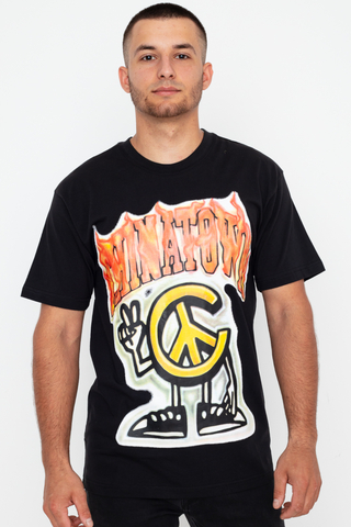 Chinatown Market Peace Guy Flame Arc T-shirt