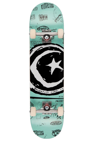 Foundation Star & Moon Doodle Skateboard