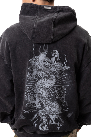 Bluza Z Kapturem Ed Hardy Gothic Flaming Dragon