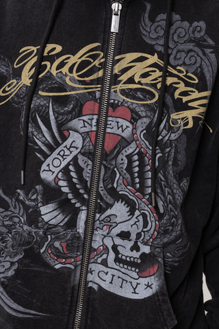 Mikina Na Zip Ed Hardy Storming New York