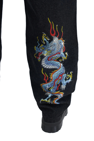 Spodnie Ed Hardy Battle-Dragon Diamante