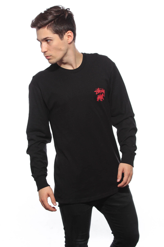 Stussy Stock Lion Longsleeve Black 1994120/0001