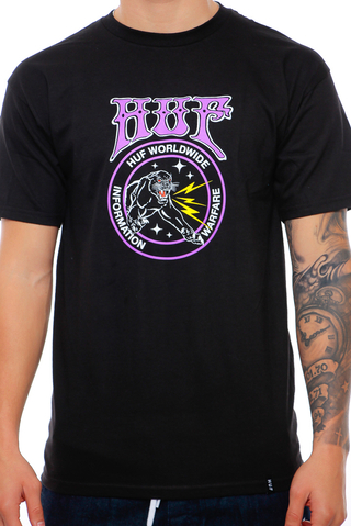 HUF｜INFORMATION WARFARE T-SHIRT 半袖T メンズ TS00879 HUF Information Warfare T-shirt Black TS00879