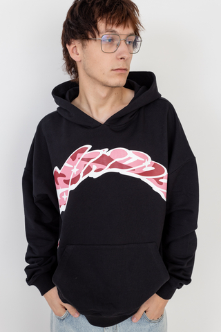 Bluza Z Kapturem Mindout Pink Pattern Logo