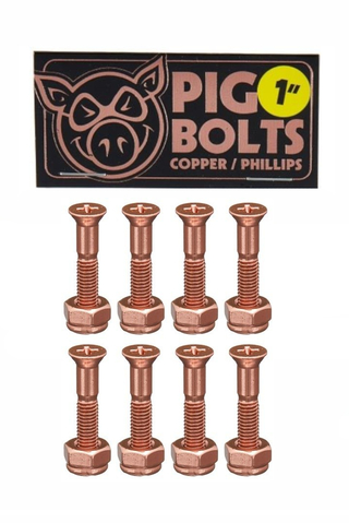 Pig Copper Phillips Bolts 1"
