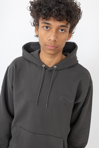 Hoodie Polar Stroke Logo Dirty Black