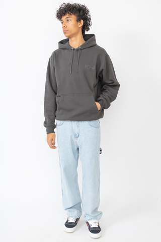Hoodie Polar Stroke Logo Dirty Black