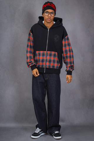 Mikina Na Zip Mercur Tartan