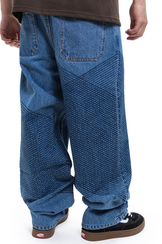 Kalhoty Pleasures Grid Embroidered