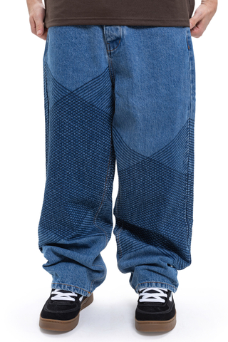 Kalhoty Pleasures Grid Embroidered