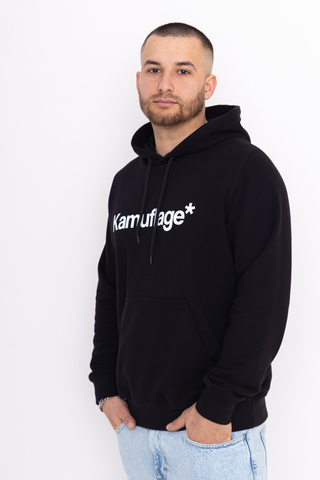 Kamuflage Classic Logo Hoodie Black White