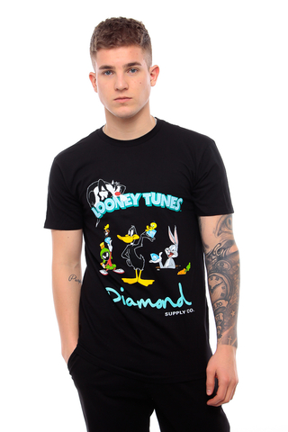 Diamond Supply x Looney Tunes T-shirt Black D19DMPA802S-BLK