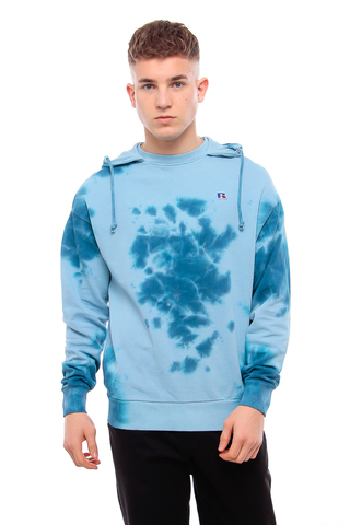 Russel Athletic French Terry Hoodie Blue Tie Dye E06241574CO
