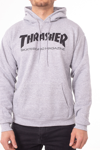 Thrasher Skatebord Magazine Hoodie Grey Light