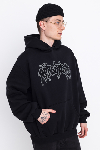 An Appendage Stamp Hoodie Black