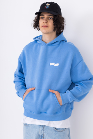 Relab Basic Hoodie Blue White