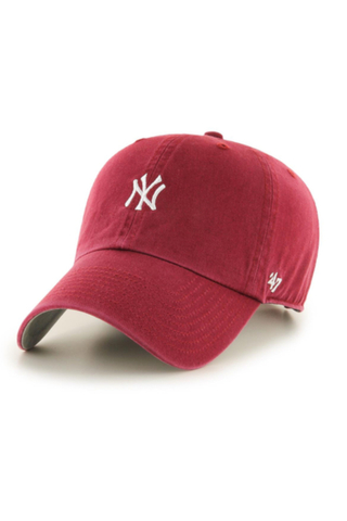 47 Brand New York Yankees Base Runner Cap B-BSRNR17GWS-DR Dark Red