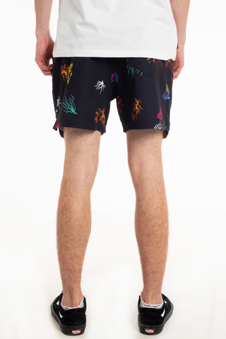 Vans Mixed Volley Shorts Black Reality Coral VN0A3W4KZ6H