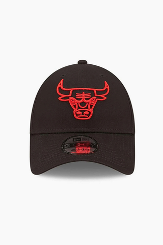 Chicago Bulls New Era 9FORTY A-Frame Trucker Adjustable Hat - Tan