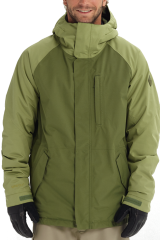 Burton GoreTex Radial Insulated Snow Jacket 14993103303 Clover Mosstone