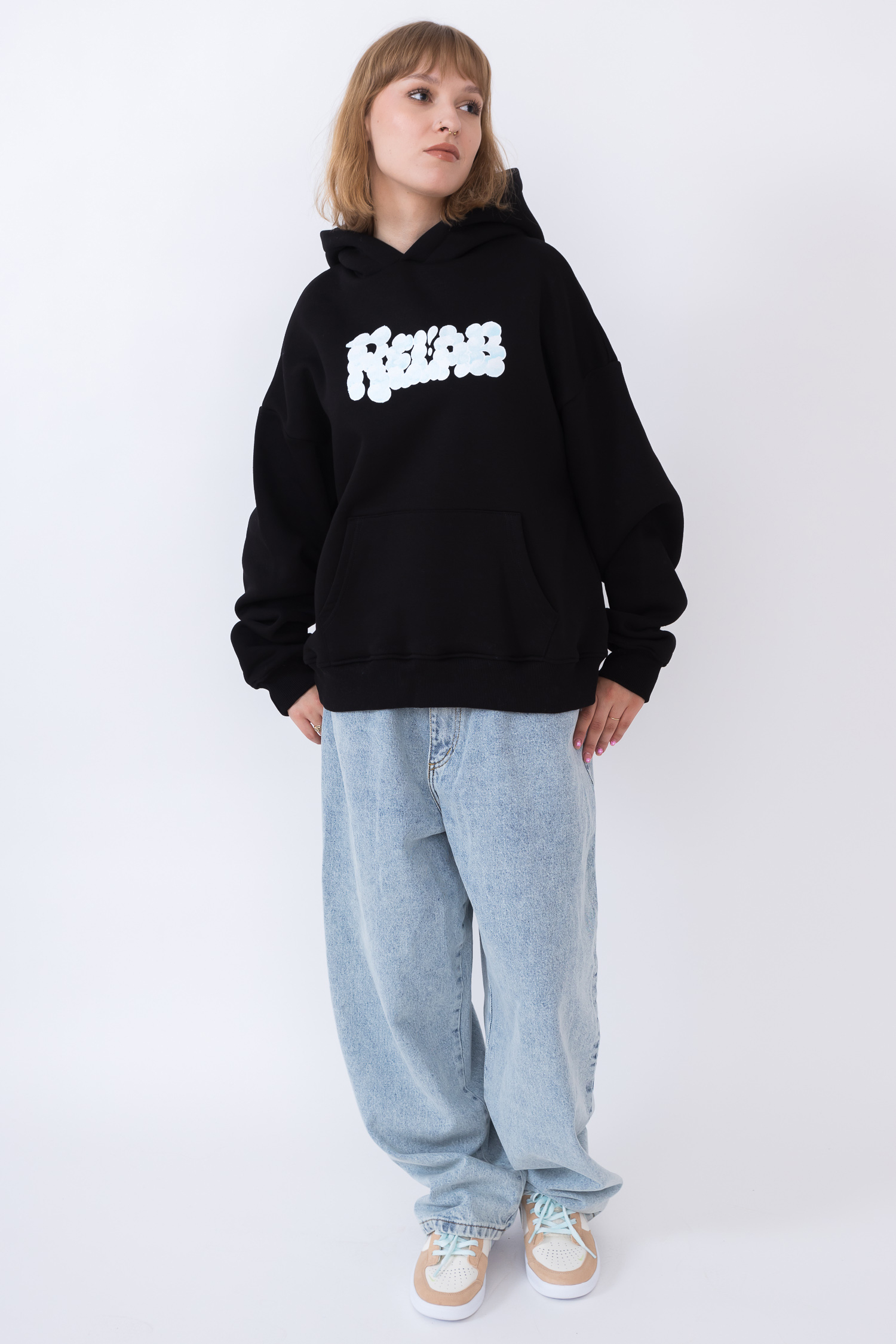 Relab Clouds Hoodie Black