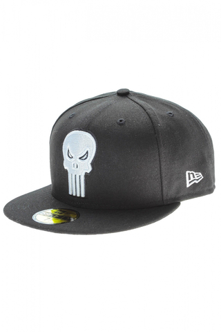 Casquette New Era 59Fifty Punisher Marvel - édition Limitée Noir Bordeaux, Neuve Avec étiquettes