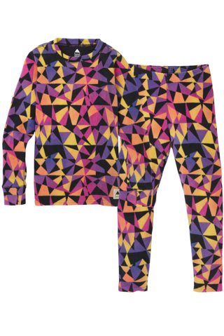 Burton Fleece Base Layer Kids Set True Black Morse Geo 13213105962