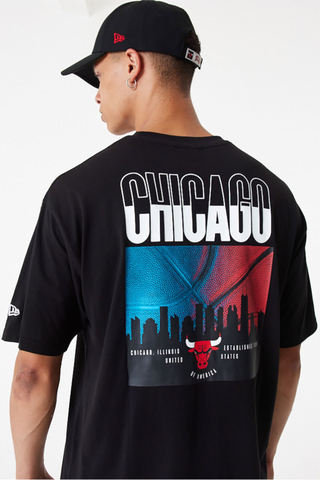 New Era Chicago Bulls City Graphic Oversized T-shirt Black 60416344