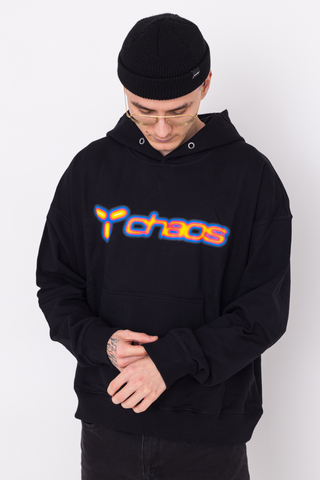 Bluza Z Kapturem Chaos Thermal Logo Black