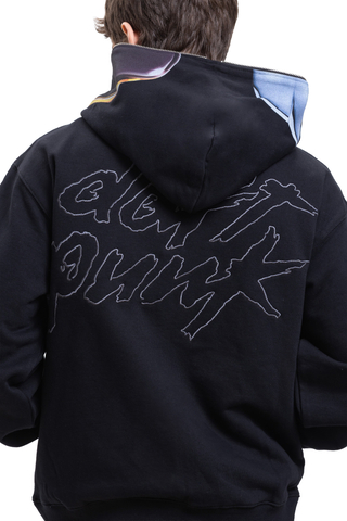 Pleasures Ram Zip Hoodie Black P25DP014