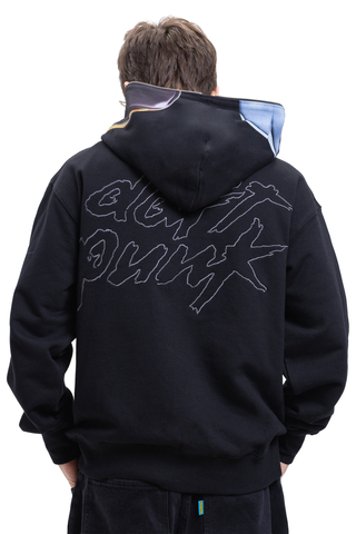 Pleasures Ram Zip Hoodie Black P25DP014