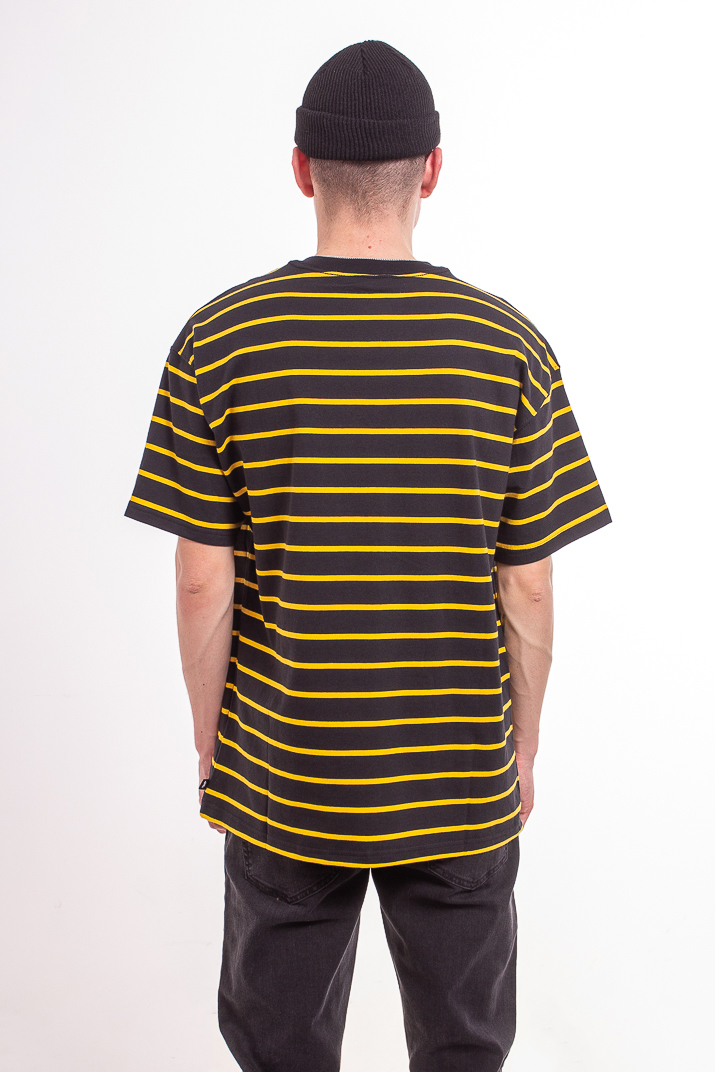 Nike SB Striped Skate T-shirt DB9963-010 Black Yellow
