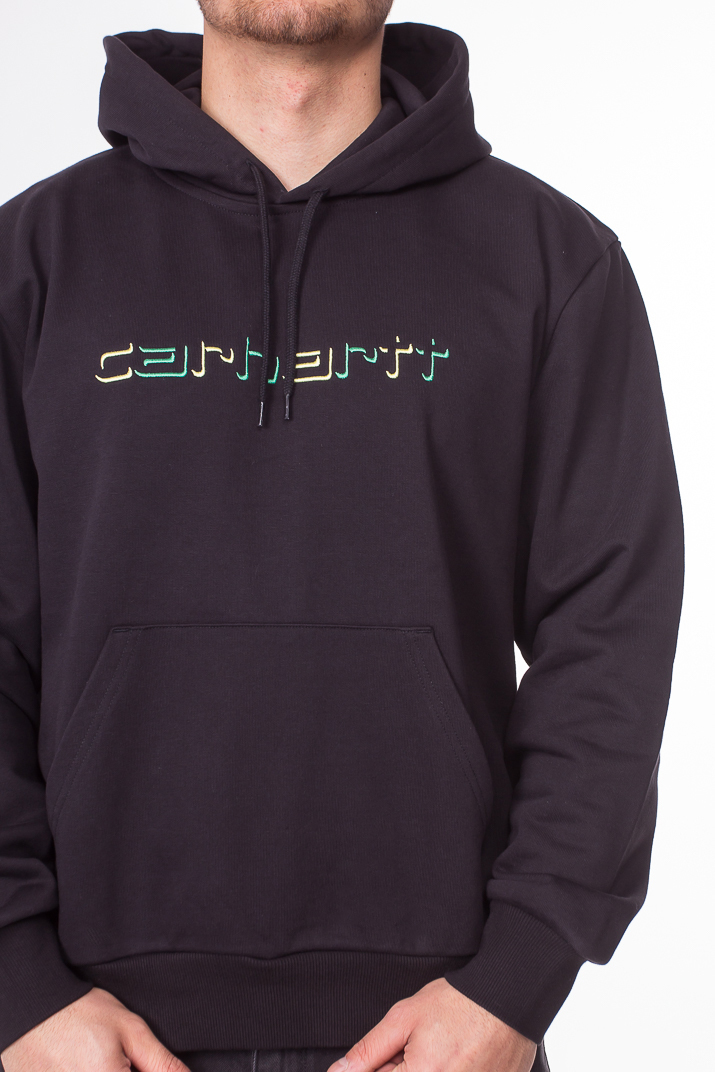 hooded shadow script sweatshirt