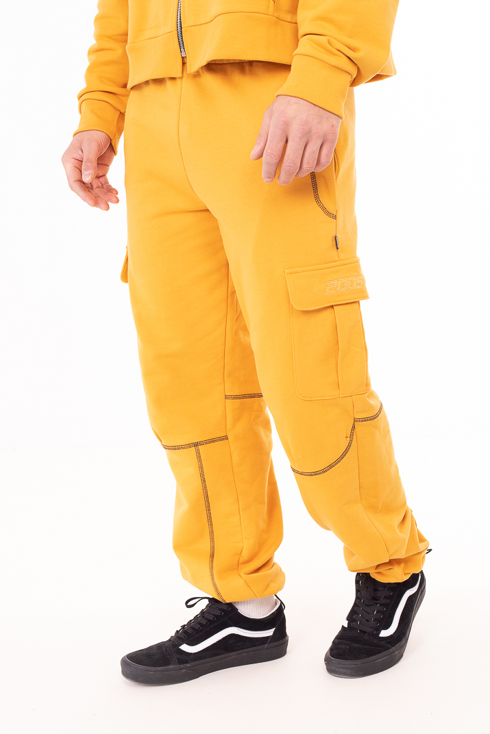 yellow utility pants