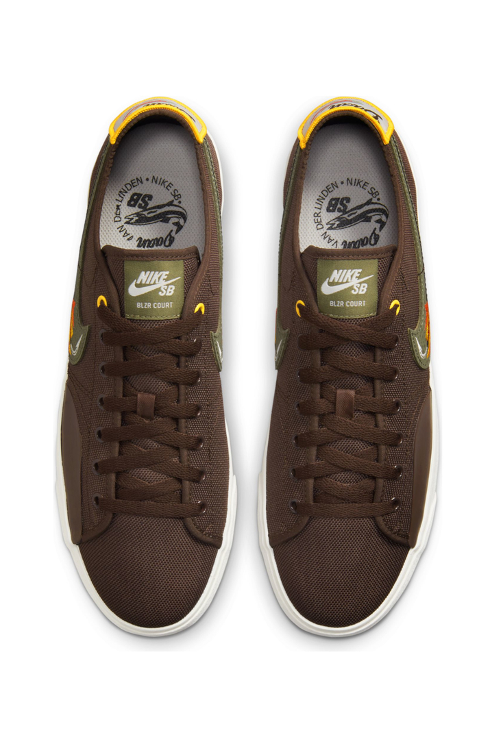 Nike SB Blazer Court Daan Van Der Linden Sneakers Brown Olive CZ5605-200