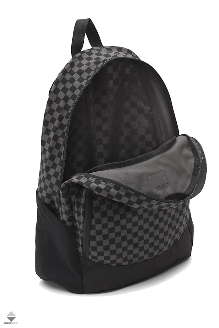 vans checkerboard van doren backpack charcoal/black