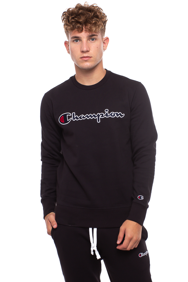 all black champion crewneck