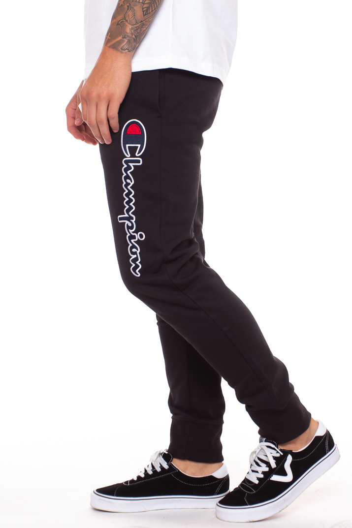 champion script logo pants