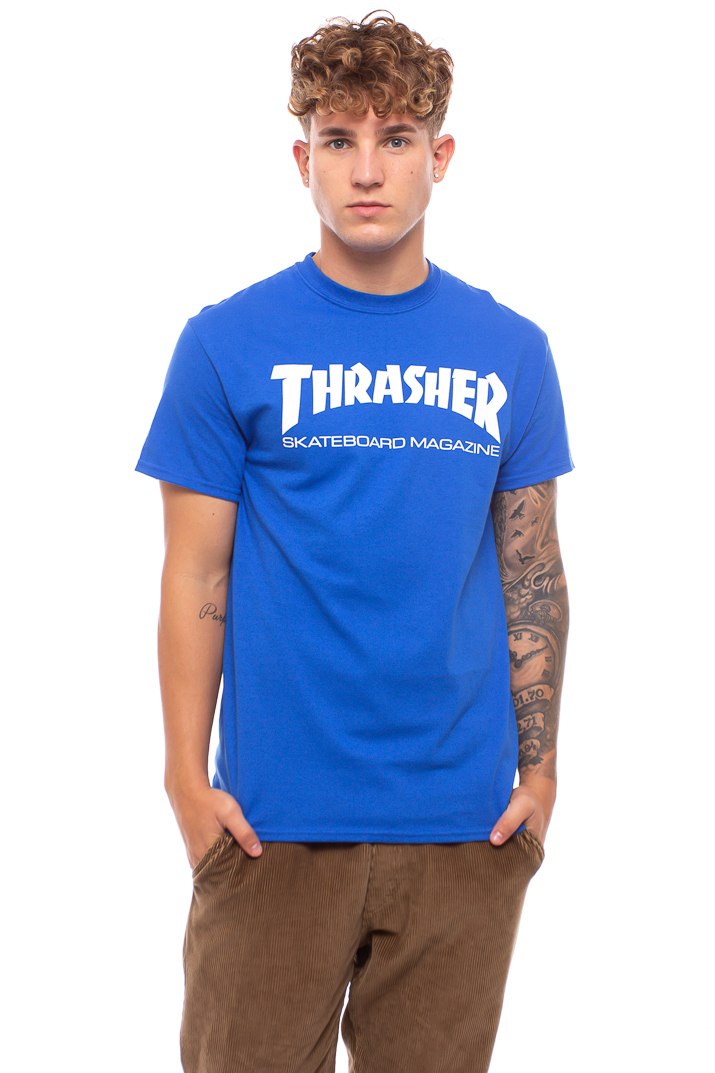 thrasher tee blue