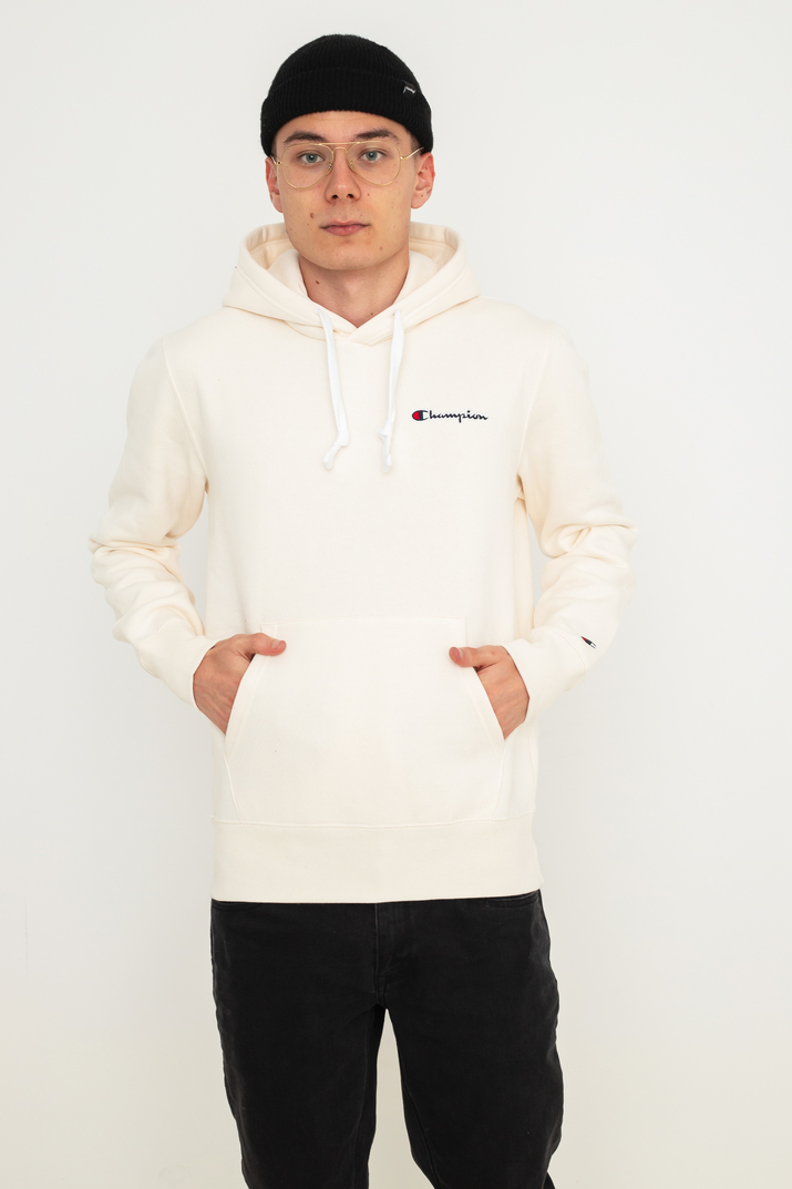 champion small script logo hoodie