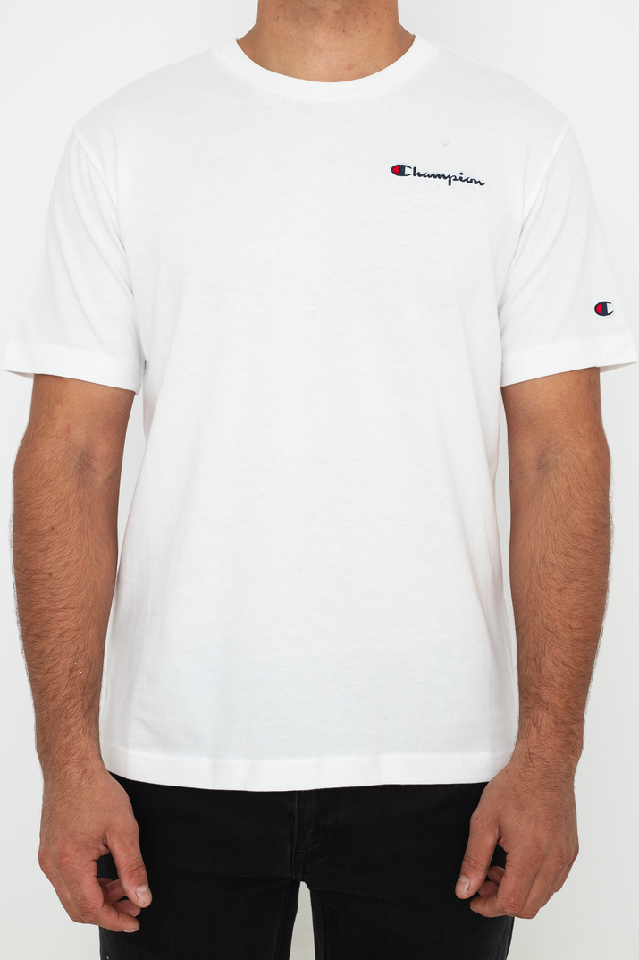 champion small script logo t shirt