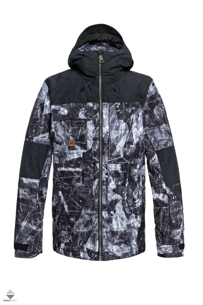 Black Quiksilver Mens Arrow Wood 15K Snow Jacket XS