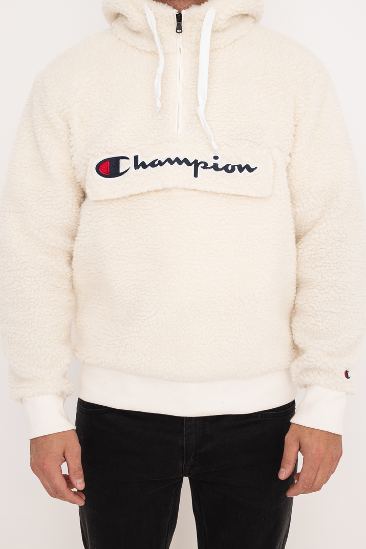 white champion zip up jacket