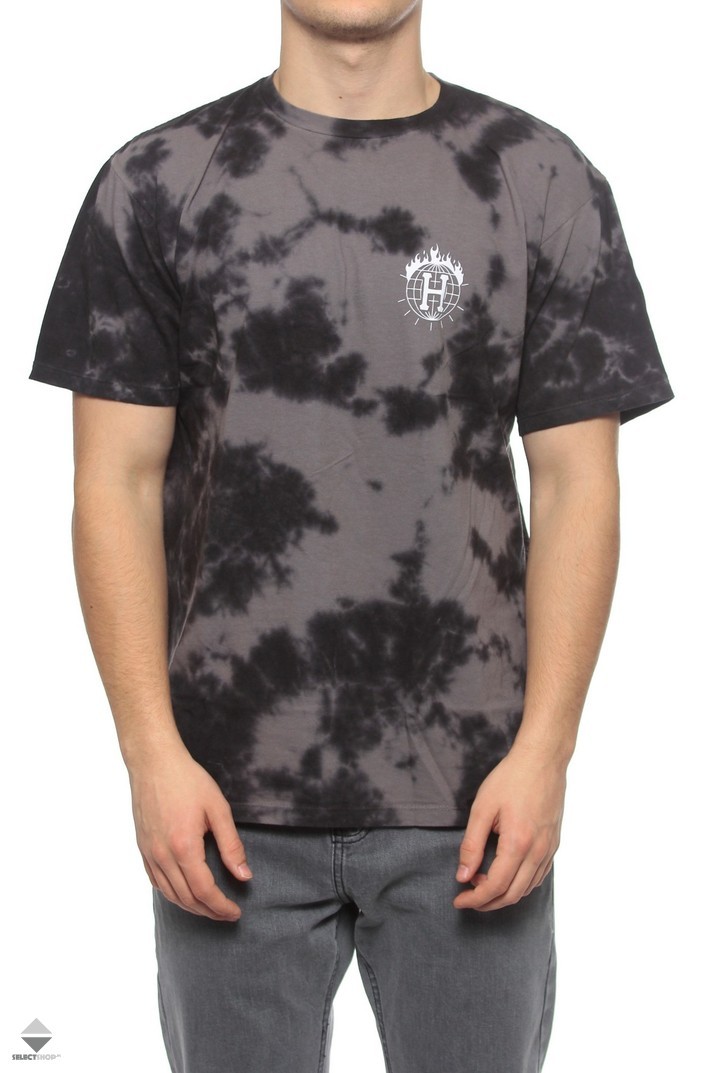 Koszulka T-shirt Huf X Thrasher TDS Crystal Wash Czarno TS65M04 Szara