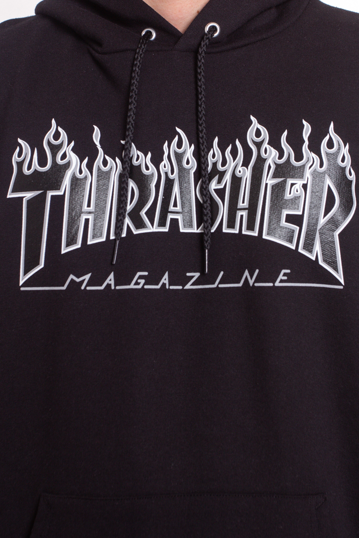 thrasher flame black